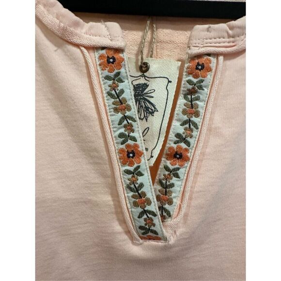 Size S (Oversized) Easel Los Angeles Notched V-Neckline 100% Cotton Terry Knit P - Picture 5 of 11